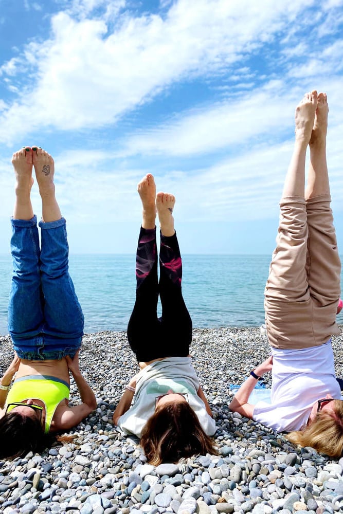 Boarding Schools Student Yoga at Seaside
